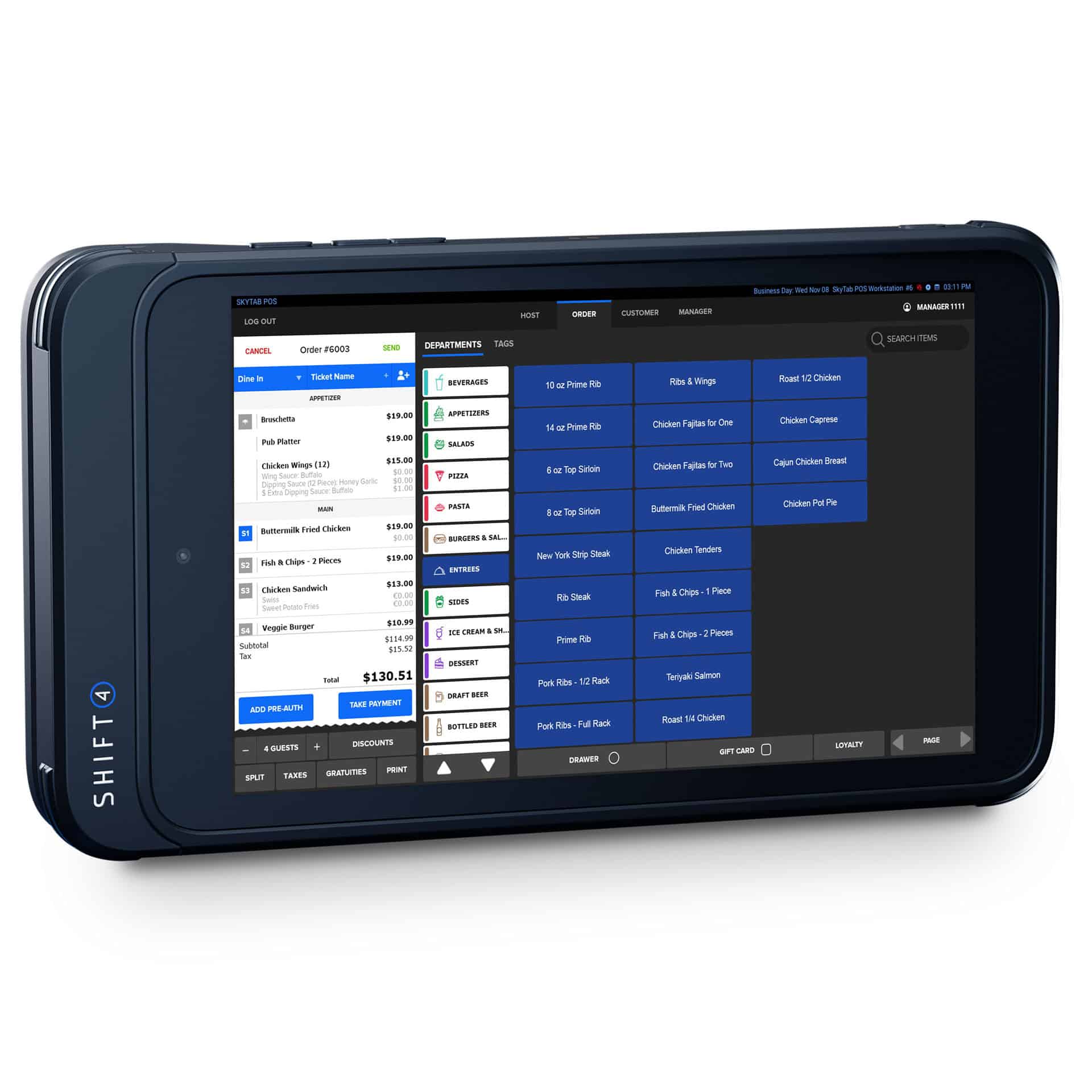 Shift4 Glass handheld device