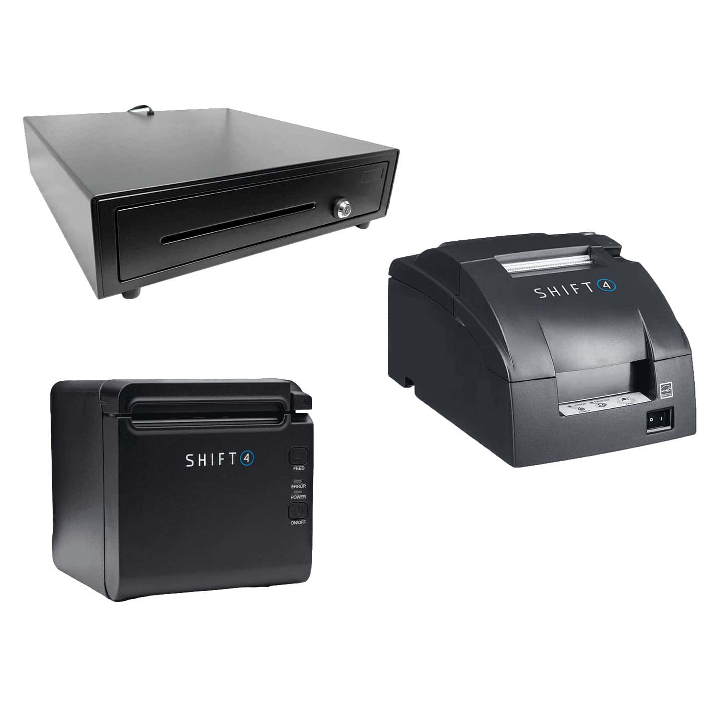 Shift4 POS accessories with drawer