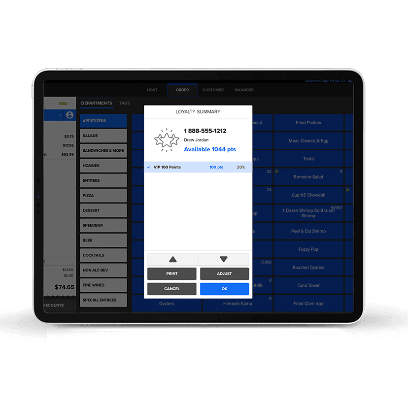 Shift4 loyalty & rewards screenshot
