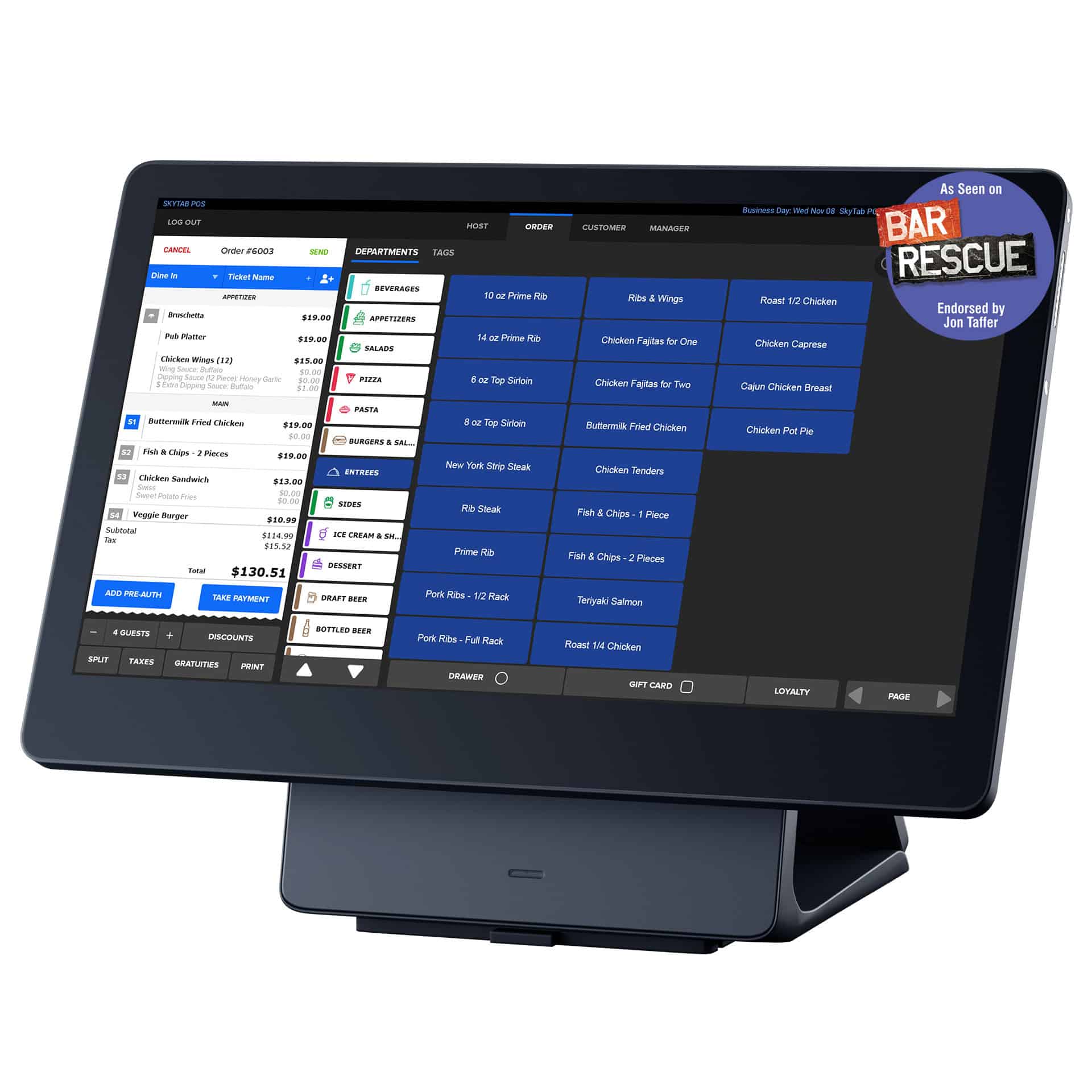 Online Ordering poshardwarefeatured Shift4 POS workstation unit solo