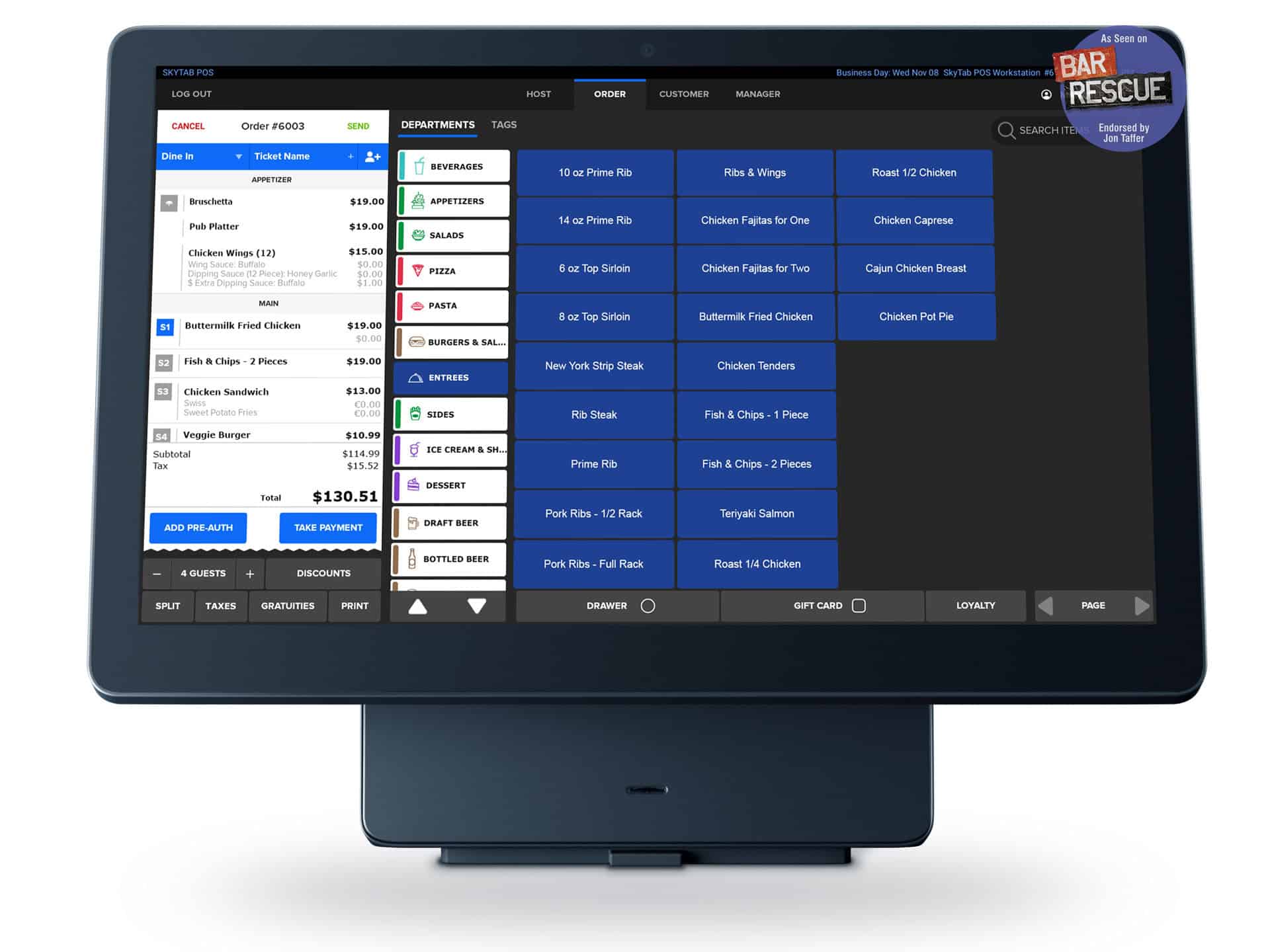 Shift4 POS system workstation 
